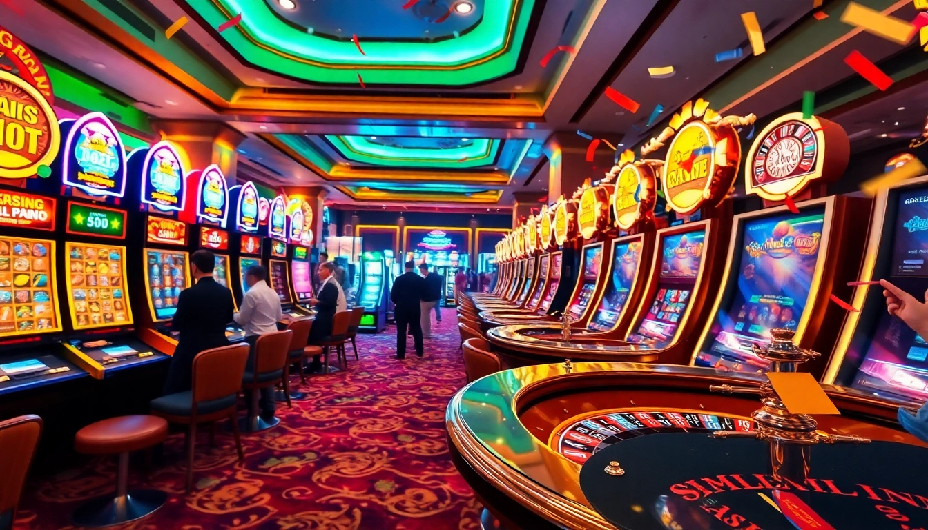 Exciting casino gaming atmosphere in a vibrant singapore casino with engaged players.