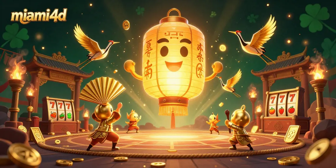 Experience the vibrant night market casino scene in miami4d, with golden lanterns and dynamic slot elements.