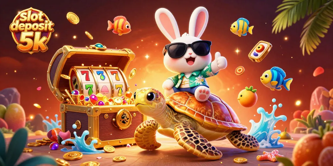 Spin the reels with excitement in slot deposit 5k, featuring a rabbit and sea turtle combo!