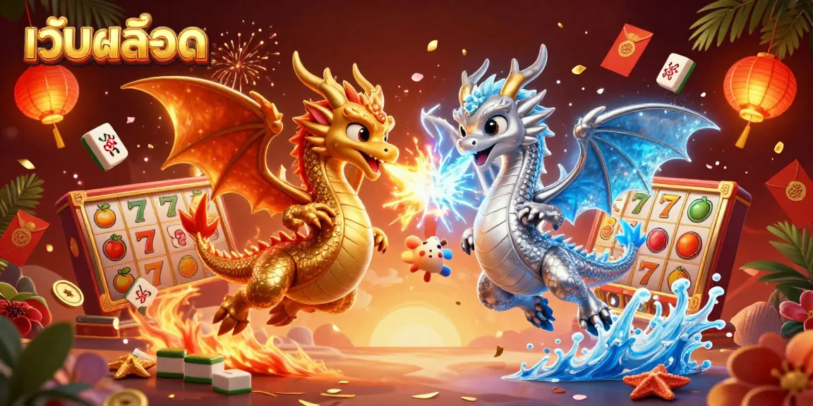Playing เว็บสล็อต with thrilling slot dragons and vibrant casino elements in a captivating scene.