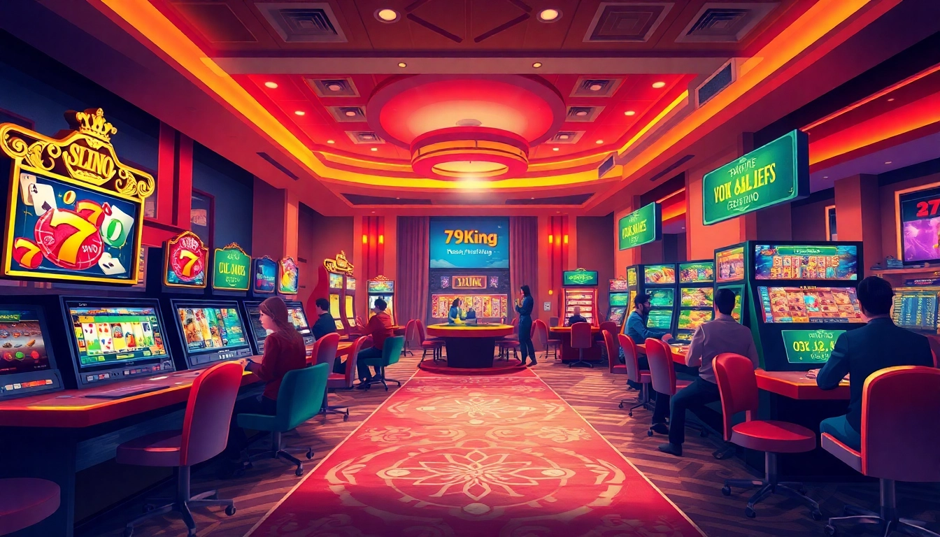 79King online gaming casino with players engaged in various games