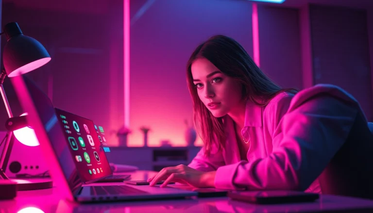 Engaging sex AI chat in a cozy, futuristic setting with modern tech.