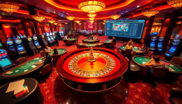 Exciting casino atmosphere showcasing players at tables while betting on games from https://789win.apartments/.