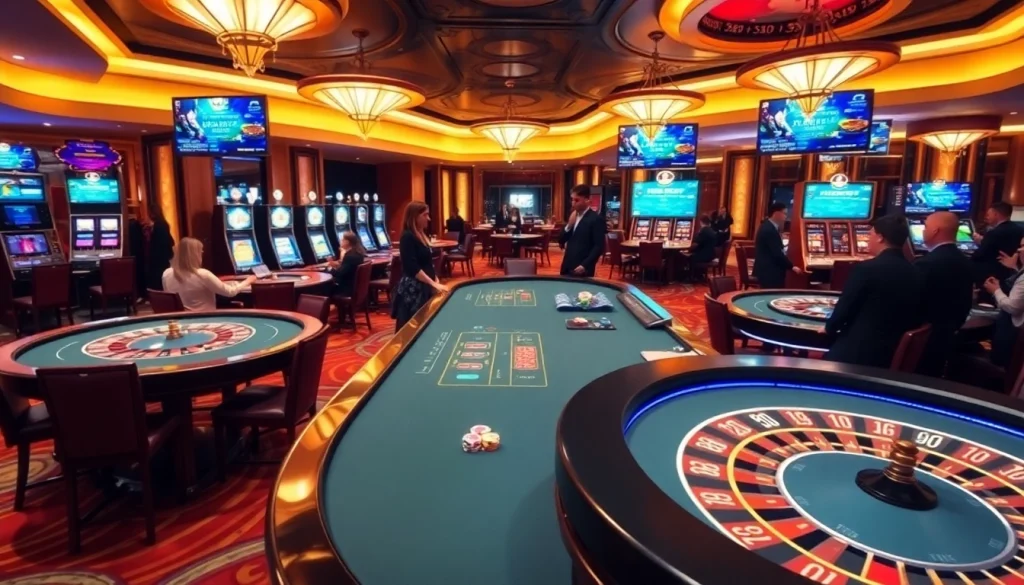 Experience the excitement of gambling at https://32win.capital with a lively casino scene featuring players and games.