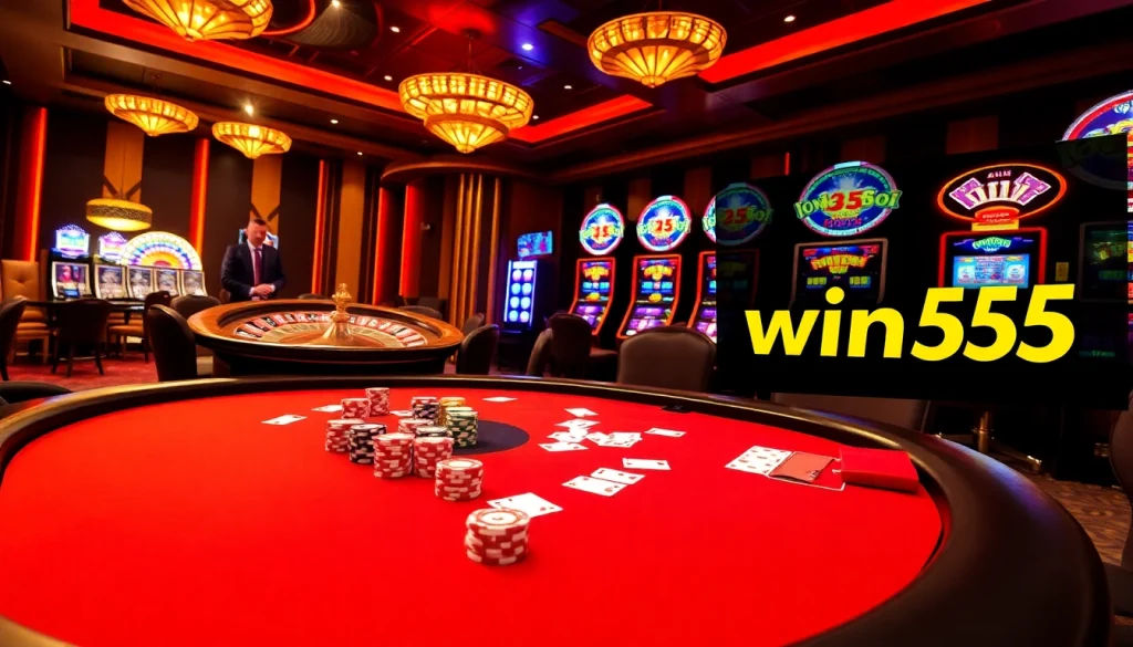 Experience thrilling gameplay at win55 with vibrant casino visuals and exciting poker action.