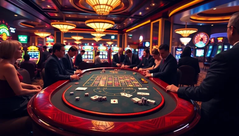 Players strategizing at a luxury blackjack table, C168 branded poker chips visible.