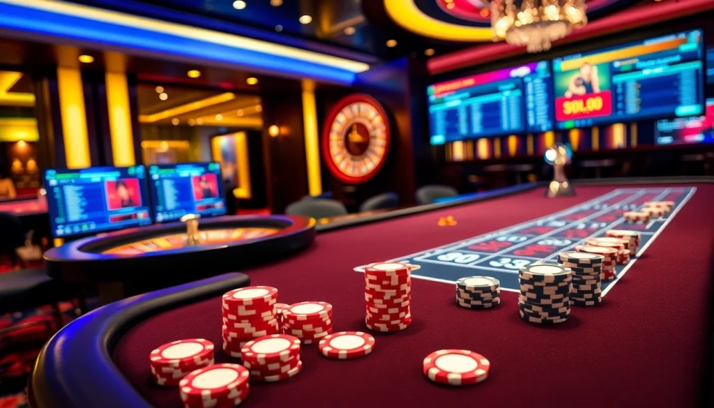 Experience the thrill of BK8 with vibrant casino elements and modern gaming interfaces.