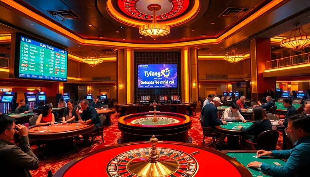 Experience the excitement of tylebongda kèo nhà cái in a luxurious casino setting.
