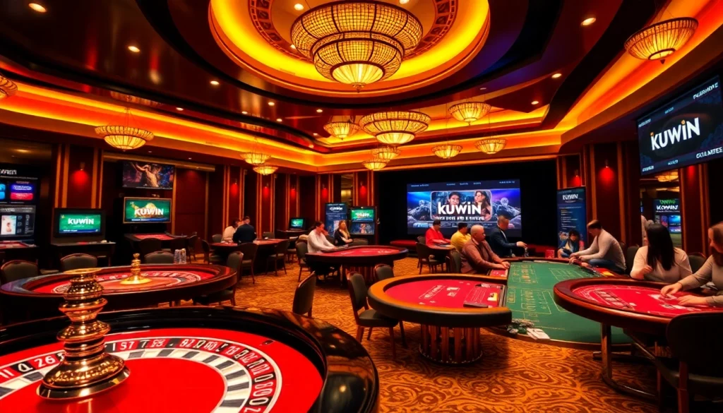 Experience the thrilling games at kuwin with vibrant casino visuals and active players.