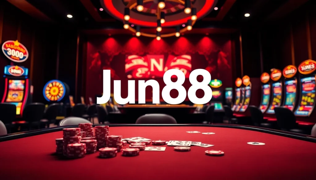 Experience the excitement of Jun88 phiên bản 1 with luxury casino elements and an inviting ambiance.