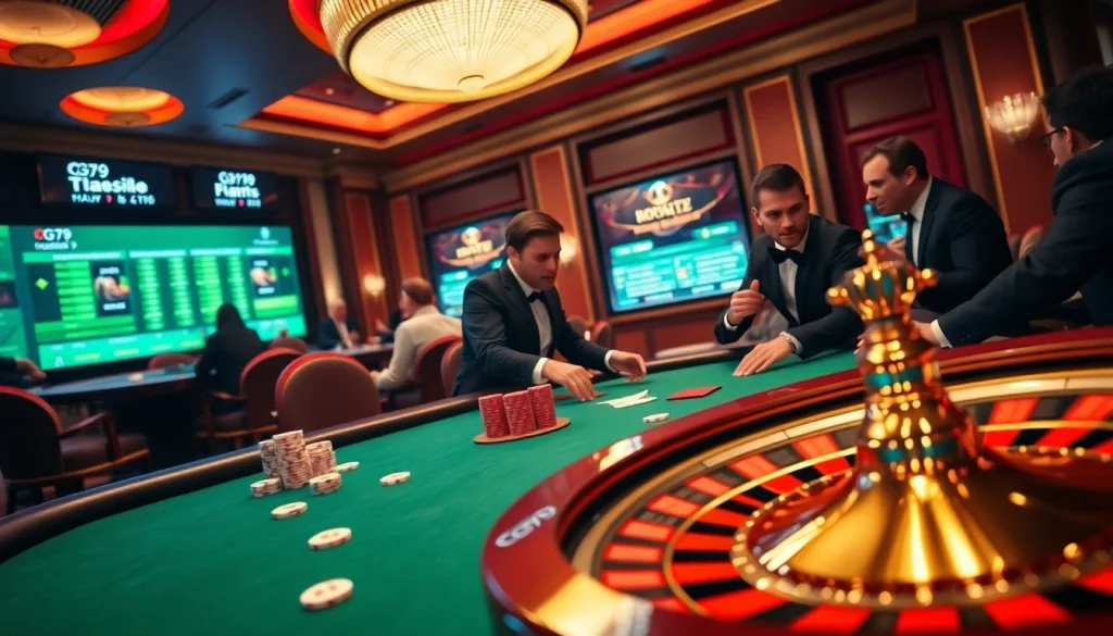 Trải nghiệm lối chơi đầy hồi hộp tại casino cg79 với các bàn poker và roulette hấp dẫn.