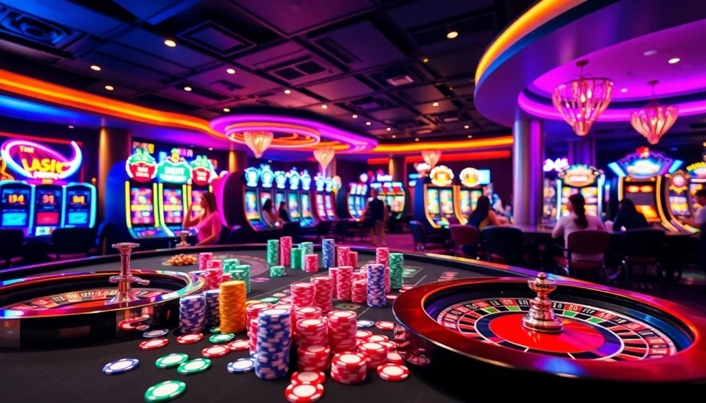 Players enjoying thrilling casino games at https://xx88.promo/ with vibrant slots and modern betting tables.