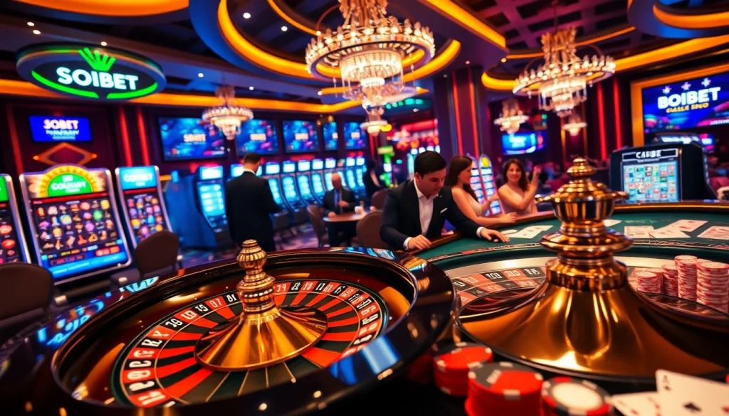 Experience the thrill of gambling at SOIBET with luxurious casino elements and exciting gameplay.
