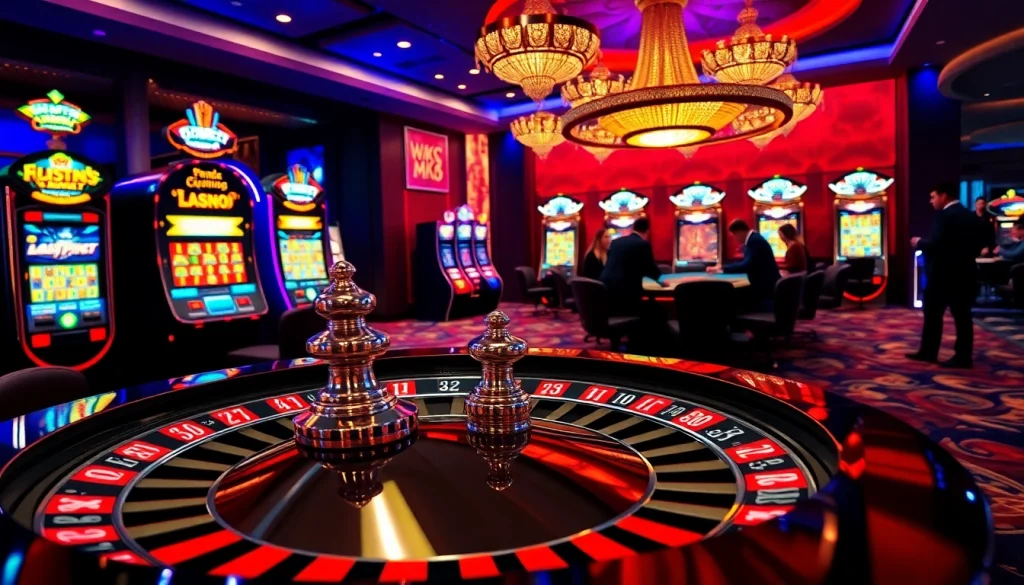 Experience the thrilling MK8 casino excitement with a vibrant roulette and poker scene.