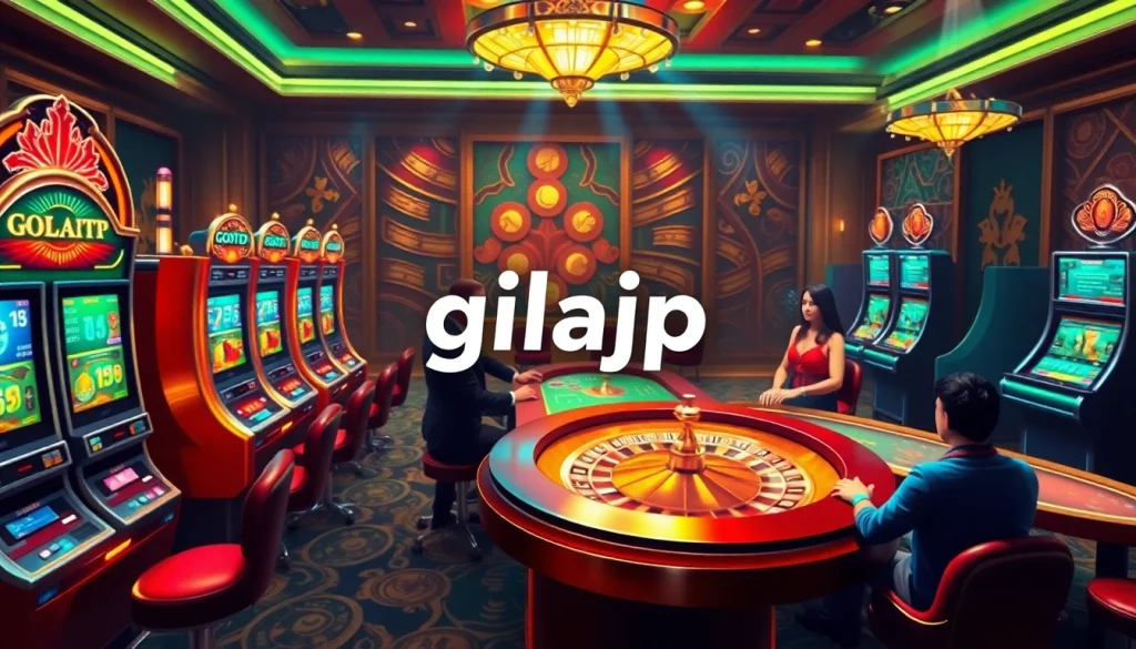 Experience thrilling gameplay at gilajp with vibrant slot machines and elegant casino tables.
