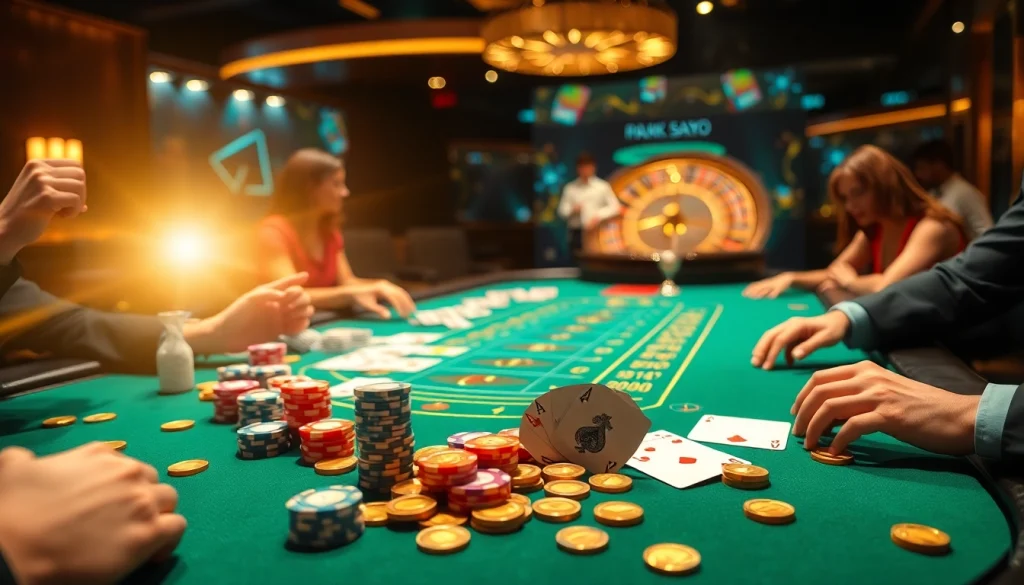 Experience thrilling gameplay and winning strategies at MK8 casino table with vibrant poker chips and cards.