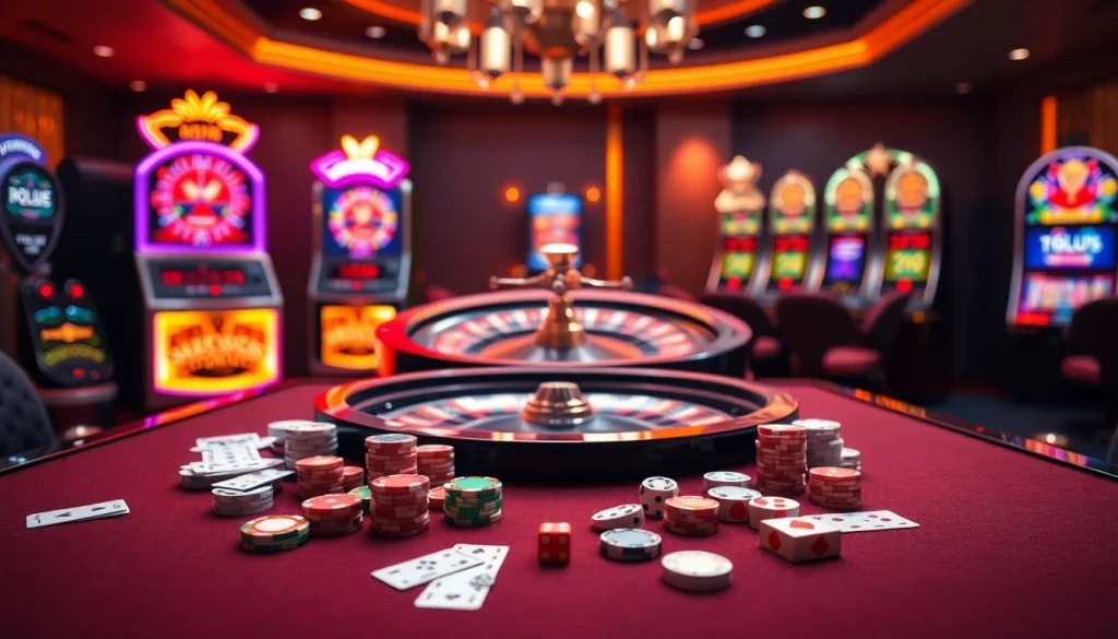 Experience thrilling gambling action at https://dr88.de.com/ with an enticing poker table setting.