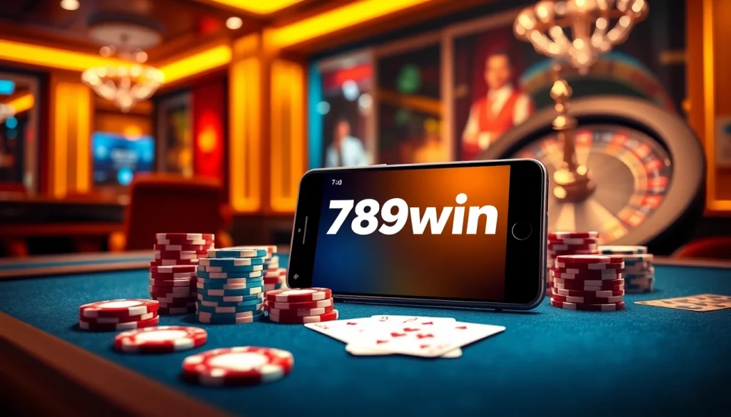Experience the excitement of casino gaming with app 789win on a sleek smartphone.