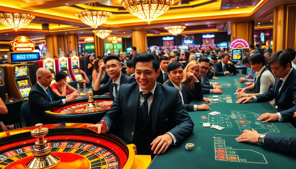Experience the thrill of gambling at Man 88 casino with engaging table games and vibrant slot machines.