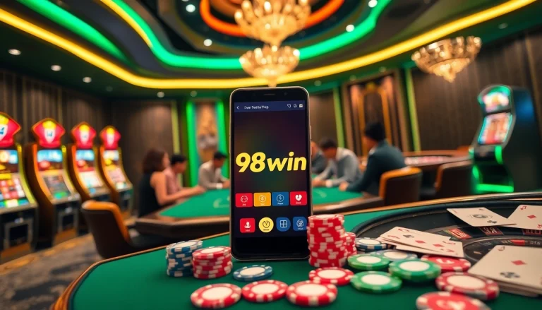 Experience the thrill of winning with the app 98win in a vibrant casino setting.
